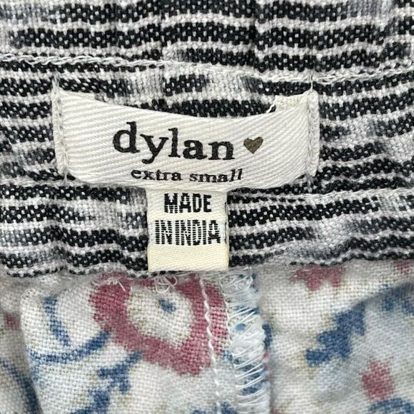 Dylan Edan Shorts Elastic Waist Drawstring 100% Cotton Women XS White Blue Mauve - Picture 3 of 5